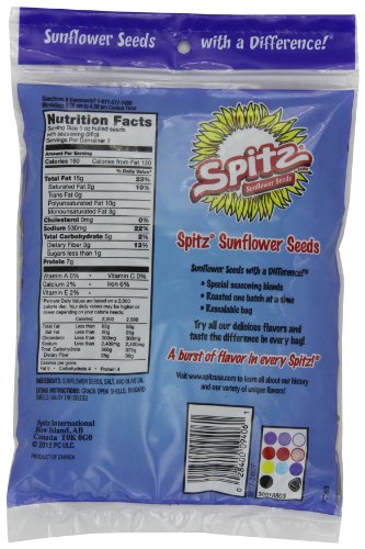 Spitz Salted Sunflower Seeds, 6 oz Bag (Pack of 12), 6 Ounce