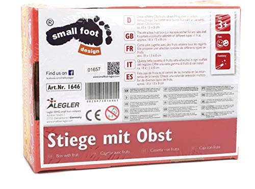 small foot 1646 Stiege mit Obst, Früchte aus Holz, ideal für Rollenspiele, Kaufmannsladen, Tante-Emma-Laden, ab 3 Jahren – Bild 4