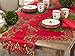 Fennco Styles Pandora Collection Holiday Christmas Tree Tablecloth (Red, 16