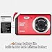 Digital Camera, Vmotal FHD 1080P Digital Camera for Kids Camera 8X Digital Zoom, Compact Point and Shoot Camera Portable Small Camera for Teens Students Boys Girls Seniors(Red)