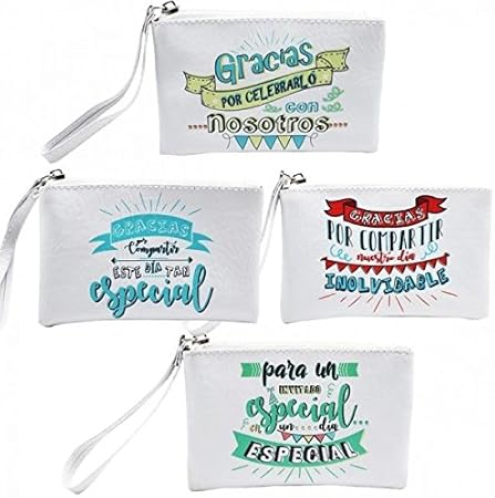 Lotto Di 10 Portaborsette Gracias Per Venir Porta Tutto Portafogli Portafogli Per Bomboniere Battesimi E Comunioni Originali Con Frasi Conveniente Per Acquistare Portamonete Da Matrimonio Amazon It Casa E Cucina