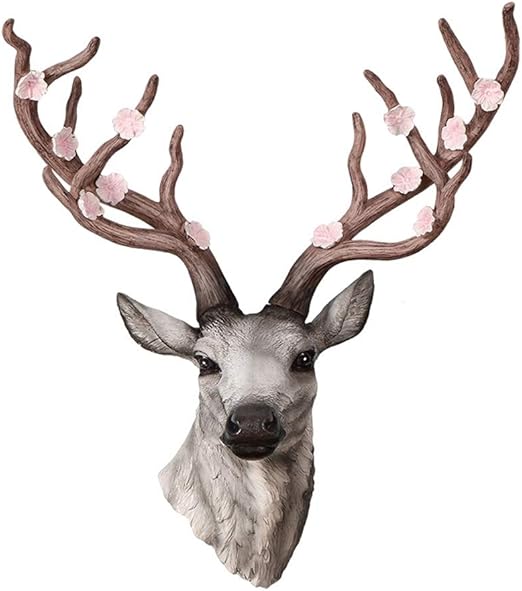 Cuirui Decoracion Colgante Principal De Los Ciervos Pared De La