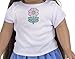 Fibre Craft Springfield Collection: White T-Shirt with Flower Emblem and Lavender Skirt
