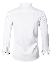J.VER Men's Tuxedo Shirts Solid Long Sleeve Stretch