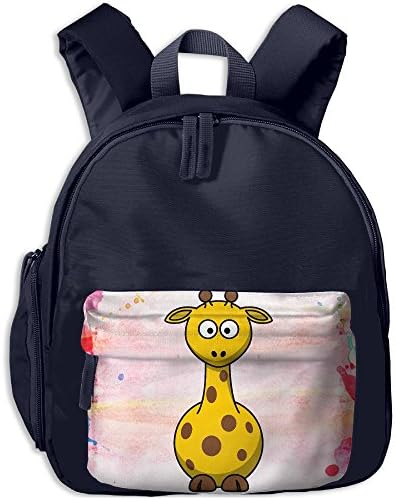 The Cute Giraffe Art Print Toddlers Bookbag Shoulder Bag School Backpack With Front For Kids Pockets
