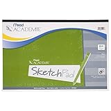 Mead Académie Sketchbook / Sketch Pad, 50 Sheets, 18 x 12 Inch Sheet Size (54016)