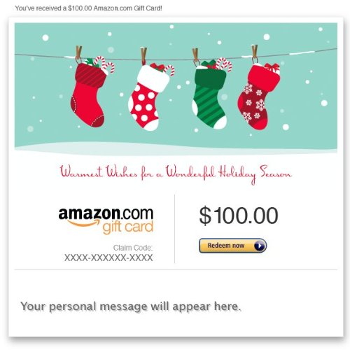 Amazon eGift Card - Happy Holidays (Stockings)