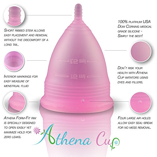 Athena Menstrual Cups Period Cup One Pack Regular Flow Solid Blue