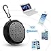 Splashproof Shower Speaker Outdoor Wireless Portable Waterproof IPX6 Bluetooth Speaker With Suction Cup and Hanging Loop -Black