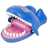 Bits and Pieces-Snappy Shark Game - Dentist Game - Classic Biting Hand Game-Catch Me Game, Flashing Eyes, Evil Laugh, Hungry Shark - Measures 9