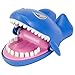 Bits and Pieces-Snappy Shark Game - Dentist Game - Classic Biting Hand Game-Catch Me Game, Flashing Eyes, Evil Laugh, Hungry Shark - Measures 9
