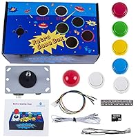 SunFounder Raspberry Pi Retro Game Box DIY Arcade Fighting Joystick Push Buttons Controller for RetroPie Raspberry Pi 3/2/B+ with TF 8g Card