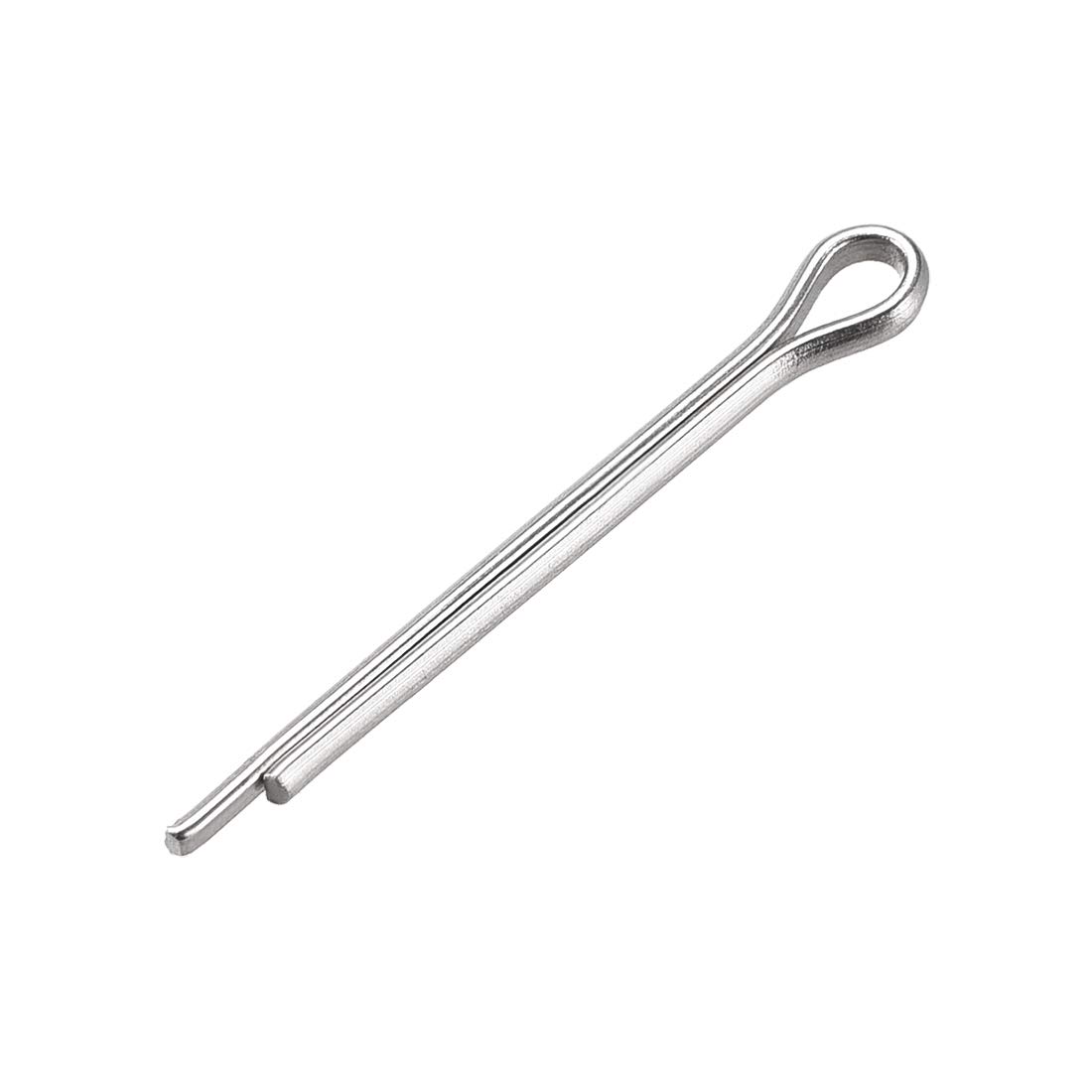 sourcing map Split Cotter Pin - 1.5mm x 16mm 304 Stainless Steel 2-Prongs Silver Tone Fastener Clip Key 60Pcs