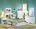 South Shore Summertime Bookcase Headboard with Storage, Twin 39-inch, Pure White