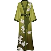 Women's Silk Kimono Robes Long Bathrobes Female Sleepwear Floral Print Wedding Robe Nightgown Satin Bridesmaid Robes
