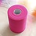 Ling's moment Hot Pink Tulle Fabric Bolt Tulle Ribbon Roll 6 inch x 100 Yards 300 Feet for Tulle Table Skirt Wedding Party Decorations