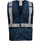 Ironwear 1284 Standard Flame-Retardant Safety Vest w/Zipper & Radio Clips
