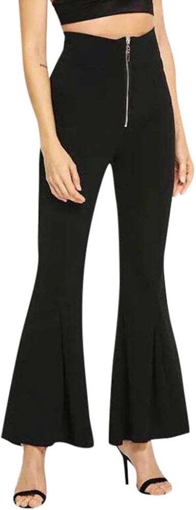 black flare work pants