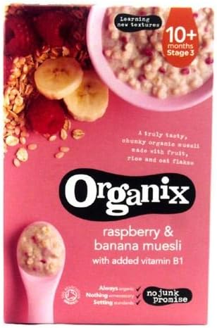 (3 PACK) - Organix - Banana and Raspberry Muesli | 200g | 3 PACK BUNDLE