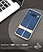 Galaxy S8 Case, Vena [vAllure] Wave Texture [Bumper Frame][CornerGuard Shockproof | Strong Grip] Slim Hybrid Cover for Samsung Galaxy S8 (Gold/Navy Blue)