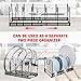 G-TING Expandable Pan Rack Organizer, 7+ Adjustable Pot Lid Holders & Bakeware Rack, Kitchen Cookware Pantry Cabinet Storage Rack with 7 Expandable and Adjustable Compartments (Up to 23”)
