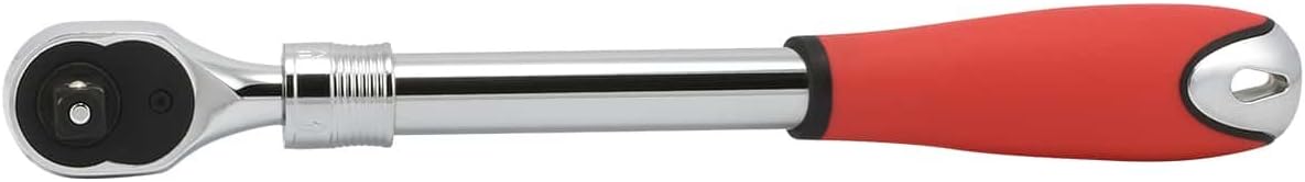 NEIKO 03068A 1/2-Inch Drive Extendable Ratchet Handle | 72 Tooth Reversible Ratcheting Feature w/Soft Grip Handle | 12 to 17-1/2” Lengths - Socket Wrenches - 