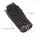 Lacerhair Kinky Curly Clip in Human Remy Hair Extensions Brazilian Kinky Coily Curly Clips Hair Extensions 4A 4B 8A Virgin Thick Natural Black Color Clip on For Black Women (16 inch, Kinky Curly 4A)