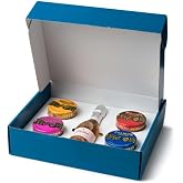 Eurocaviar Caviar Gift Set &ndash; Shikran Caviar Pearls Sampler, 4 x 1.76 oz: Mullet Roe Black &amp; Red, Smoked Salmon, Anchovy + 200 ml Alcohol-Free Sparkling &ndash; Gourmet Food Gift for Christmas &amp; Birthdays