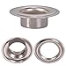 Yescom 1000 pcs Grommet Kit 3/8 inch Size #2 Eyelets and Washers Nickel for Hand Press Workshop Apparel Leather Printing Scrim Banner Tarp YES0378