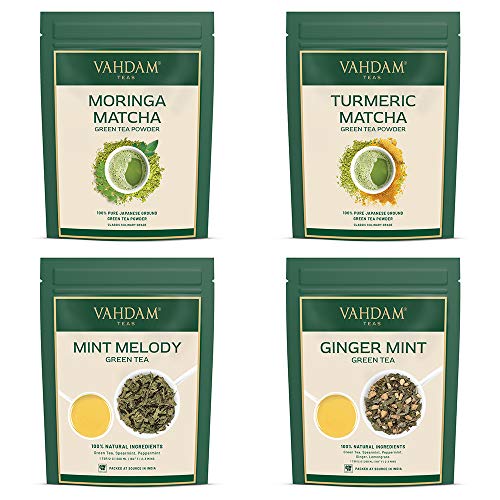 VAHDAM Grüner Tee Geschenkset Probierbox | 10 Sorten Loseblatttee | Premium Himalaya-Mischungen | Niedriger Koffeingehalt | Geschenkideen für Frauen und Männer | Vakuumversiegelt für Frische – Bild 6