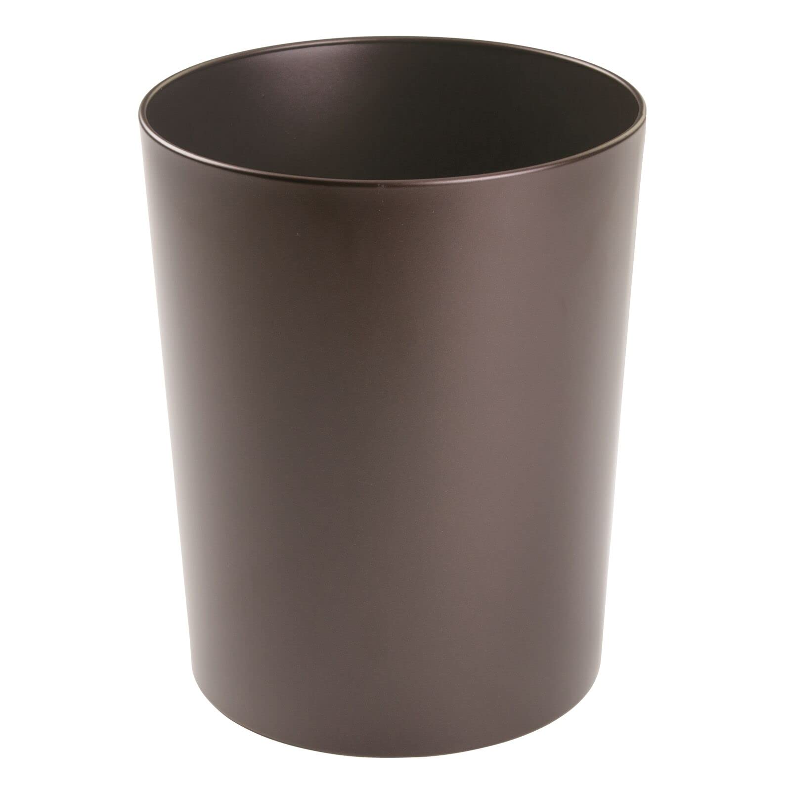 mDesign Metal Waste Bin - Chic Waste Paper Bin for Bathroom, Office and Bedroom - Bathroom Waste Bin Also for Paper etc. - Bronze