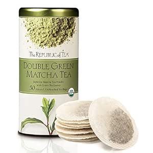Amazon.com : The Republic of Tea 100% Organic Double Green Matcha Tea