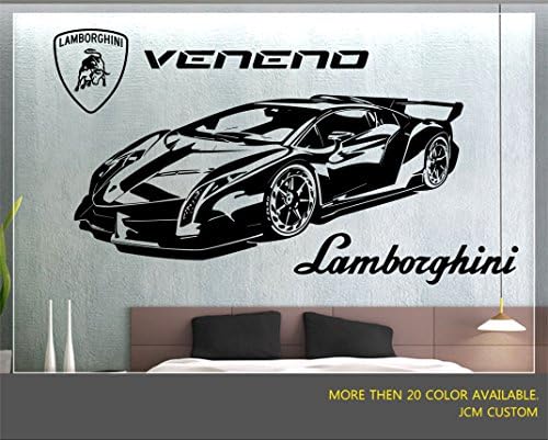 JCM Custom Veneno LR 750-4 Racing Sport Car Removable Wall Vinyl Decal Stickers 52" X 22"