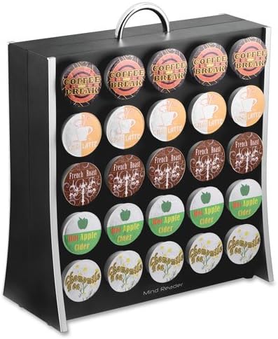 Wall Coffee Pod Dispenser, 50 Cup Cap., 12"x5-1/2"x13-1/2", BK, Sold as 1 Each - EMS Mind Reader LLC Wall Coffee Pod Dispenser, 50 Cup Cap., 12"x5-1