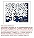 Wedding Guest Book Alternative Woodgrain Look Thumbprint Tree Poster with Lovebirds on Branches Canvas or Paper