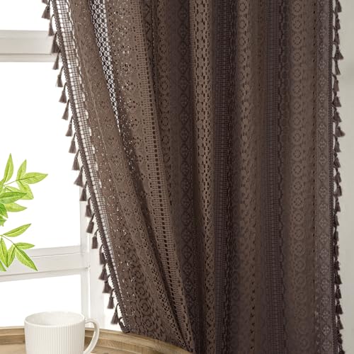 Chocolate Brown Sheer Curtains