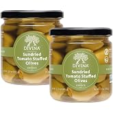 DIVINA Olives Stuffed with Sundried Tomatoes, 12.9 oz, (2-Pack)