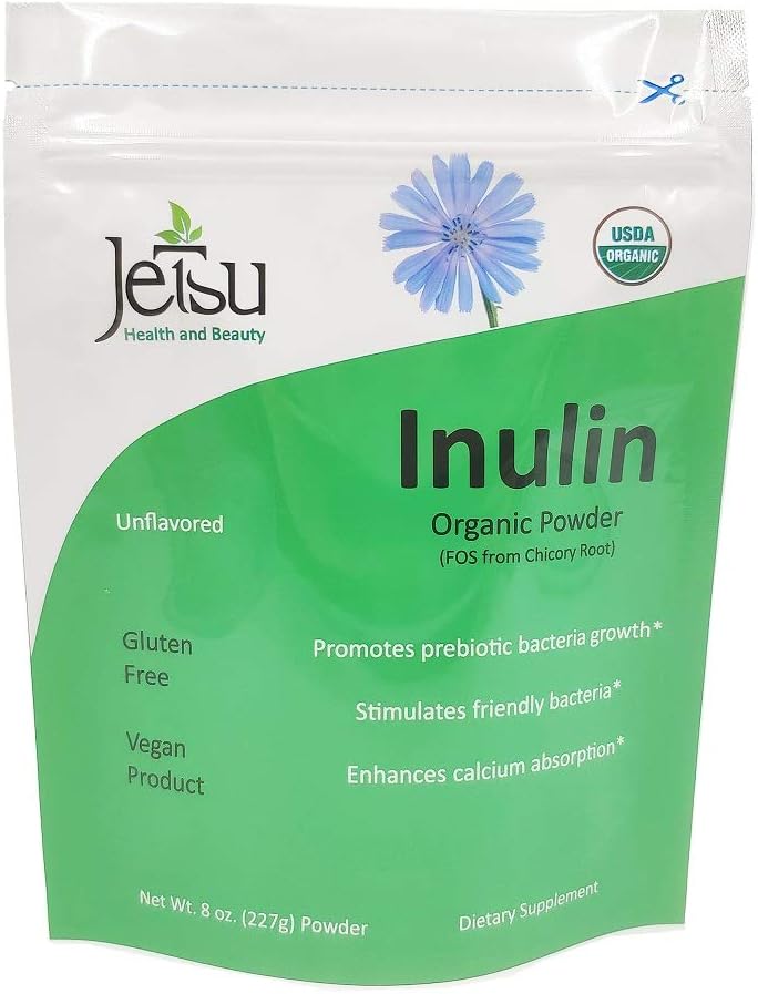 Inulin Powder Organic Chicory Root (FOS), Soluble Inulin Fiber