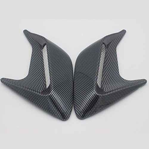 WYQ 2PC Carbon Fiber DIY Car Auto Decorative Side Vent Air Flow Fender Intake Stickers Chrome