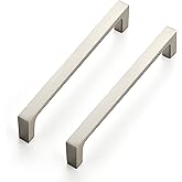 Ravinte 25 Pack Solid 5 Inch Kitchen Square Cabinet Handles Brushed Nickel Pulls Drawer Pulls Kitchen Cabinet Hardware Handles