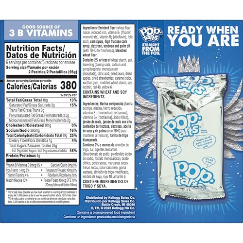 POP-TARTS TOASTER PASTRIES, BREAKFAST FOODS, KIDS SNACKS, COOKIES AND CREME, 20.3OZ BOX (12 POP-TARTS)