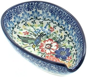 Polish Pottery Hummingbird Small Spoon Rest