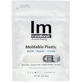 InstaMorph Reusable Moldable Plastic for Crafts,Sculpting,Cosplay,More 3oz | Reusable Thermoplastic Beads, Meltable Polymorph Pellets, Lightweight Modeling Compound, DIY Crafts &amp; Sculpting &amp; Cosplay