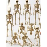 KatchOn, Huge Pack of 12 Halloween Mini Skeletons Figure - 6-inch | Small skeleton Figure for Halloween Decorations Indoor Little skeleton for Spooky Scene Party Favor Haunted House Accessories