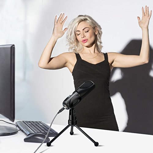 image for PC Microphone, ELEGIANT Plug & Play Streaming Live Broadcast Home Stud