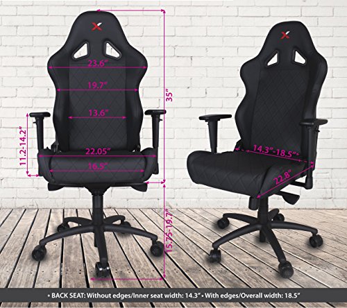 Ferrino XL White on Black Gaming and Lifestyle Chair by RapidX