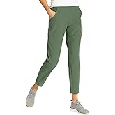 Eddie Bauer Travel Pants Women - Lightweight Elastic Waistband Ankle Pants