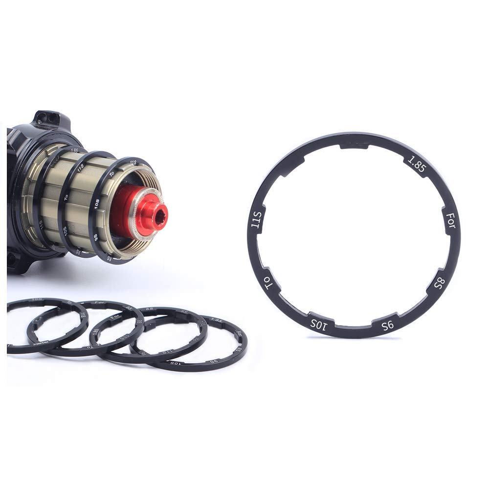 Juscycling Spacer Washer for Flywheel Cassette MTB Road Bike Bicycle Hub 7/8/9/10/11S, Various Size Options of 1/1.5/2/1.85//2.18/2.35mm (1 Set of 1mm + 1.5mm +2mm)