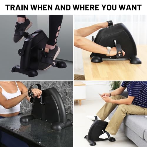 Pedaler, Folding Exercise Bike, Mini Electric Elliptical, Pedal Exerciser, Elliptical Trainer for Elderly and Adults with Screen, Adjustable Resistance, Exercise at Home, Office