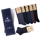 Comfy Bamboo Men's 5 Pack Casual and 1 Ankle Socks - Naturally Scented